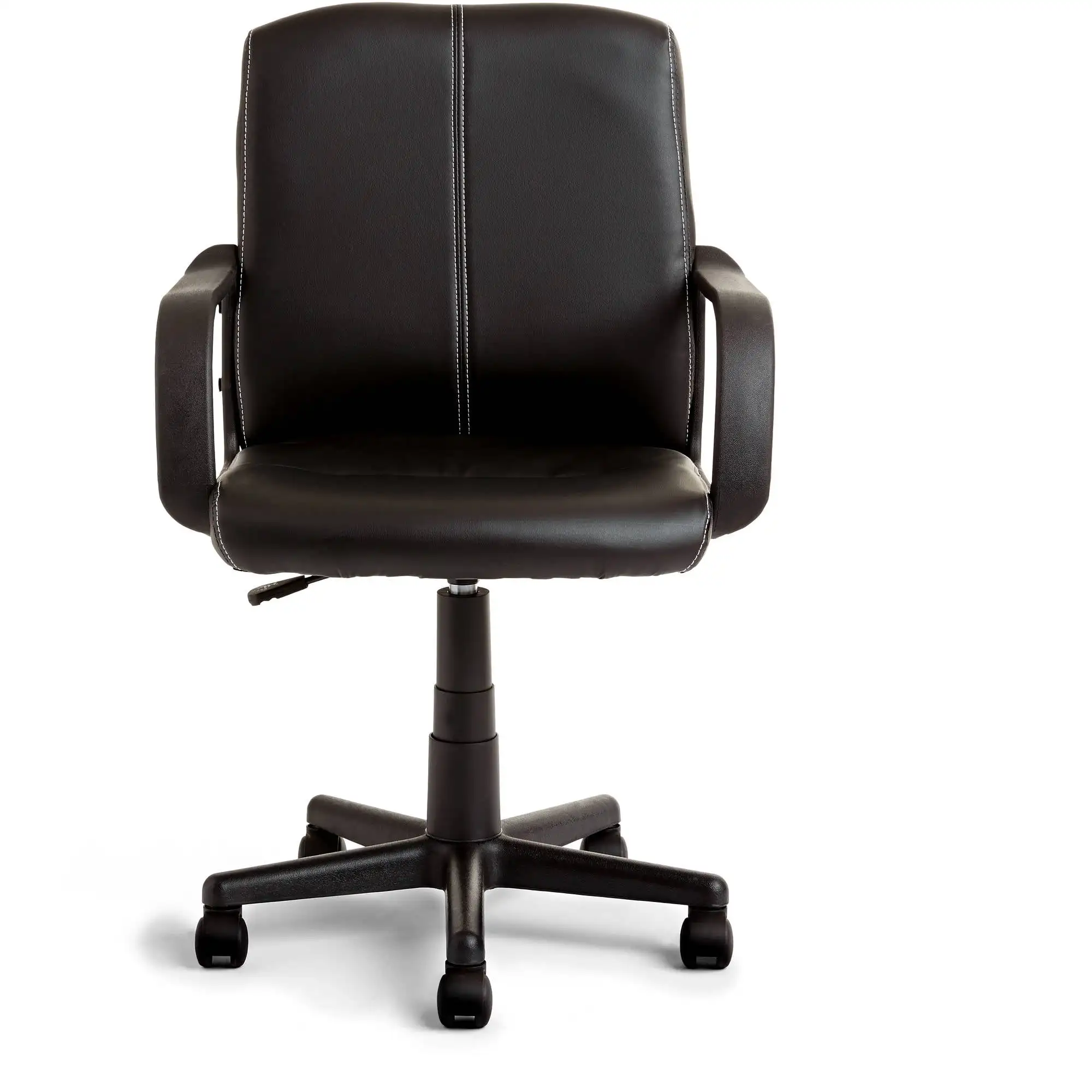 Leather Mid-Back Rolling Swivel Office Chair