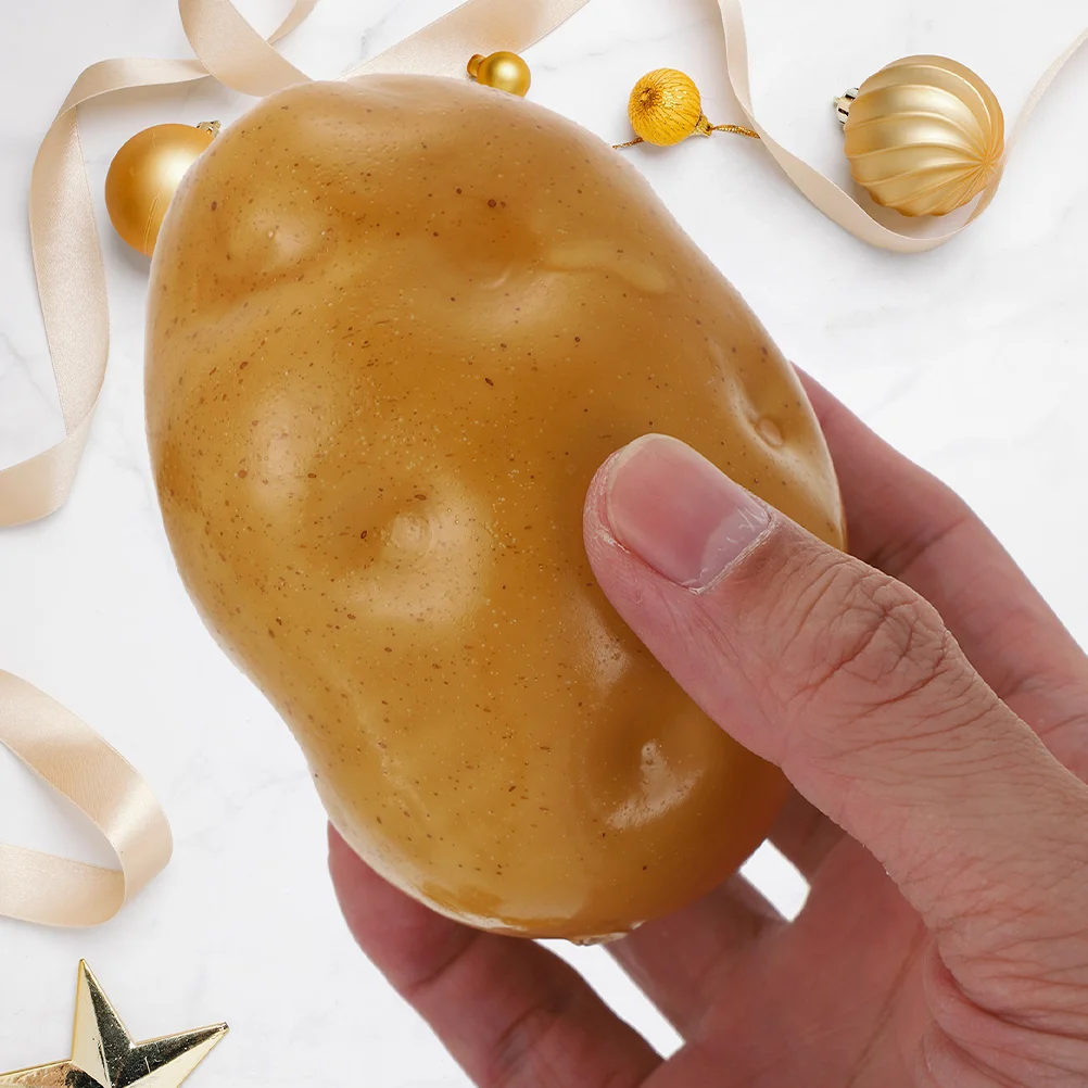 6 Pcs Simulation Potato Props Portable Adornment Models Fake Exquisite Vegetable Artificial Decorations Modeling Photo Food food model,food photography props,vegetable ornaments