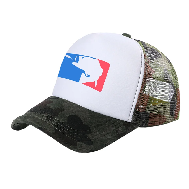 Hecht Fisch Jagd Trucker Cap Coole Männer Hecht Angeln Hut Baseball Caps Sommer Unisex Mesh Net Caps MZ-236 – Detail 1