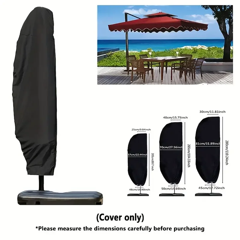 Oxford Umbrella Cover All-Weather Waterproof UV Resistant Patio Terrace Cover