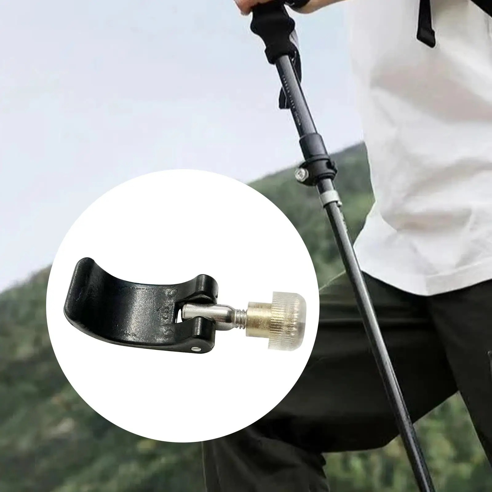 Walking Stick Lock Handle Black Repair Walking Pole Quick Lock for Snowshoeing Walking Stick Lock Handle Black Repair Walking Pole Quick Lock for Snowshoeing