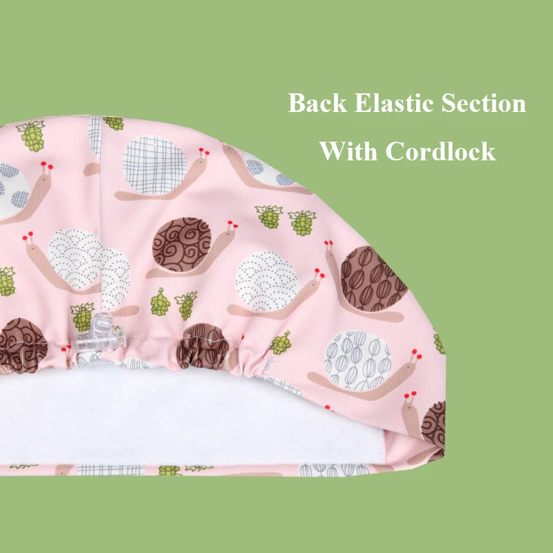 Silky Satin Scrub Cap Women Men Euro Medical Surgical Hat With Cordlock Adjustable Protect Hair Sleep Bonnet Dentist Nurse Caps