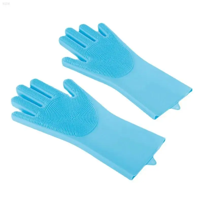 Pet Grooming Cleaning Gloves Dog Bathing Shampoo Glove Scrubber Magic Dishwashing Cleanner Sponge Silicon Hair Washing Glove
