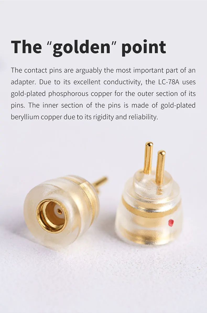 FiiO LC-78A MMCX Female to 0.78mm 2 Pin Male Earphone Adapter for FD11 FH11 FH3