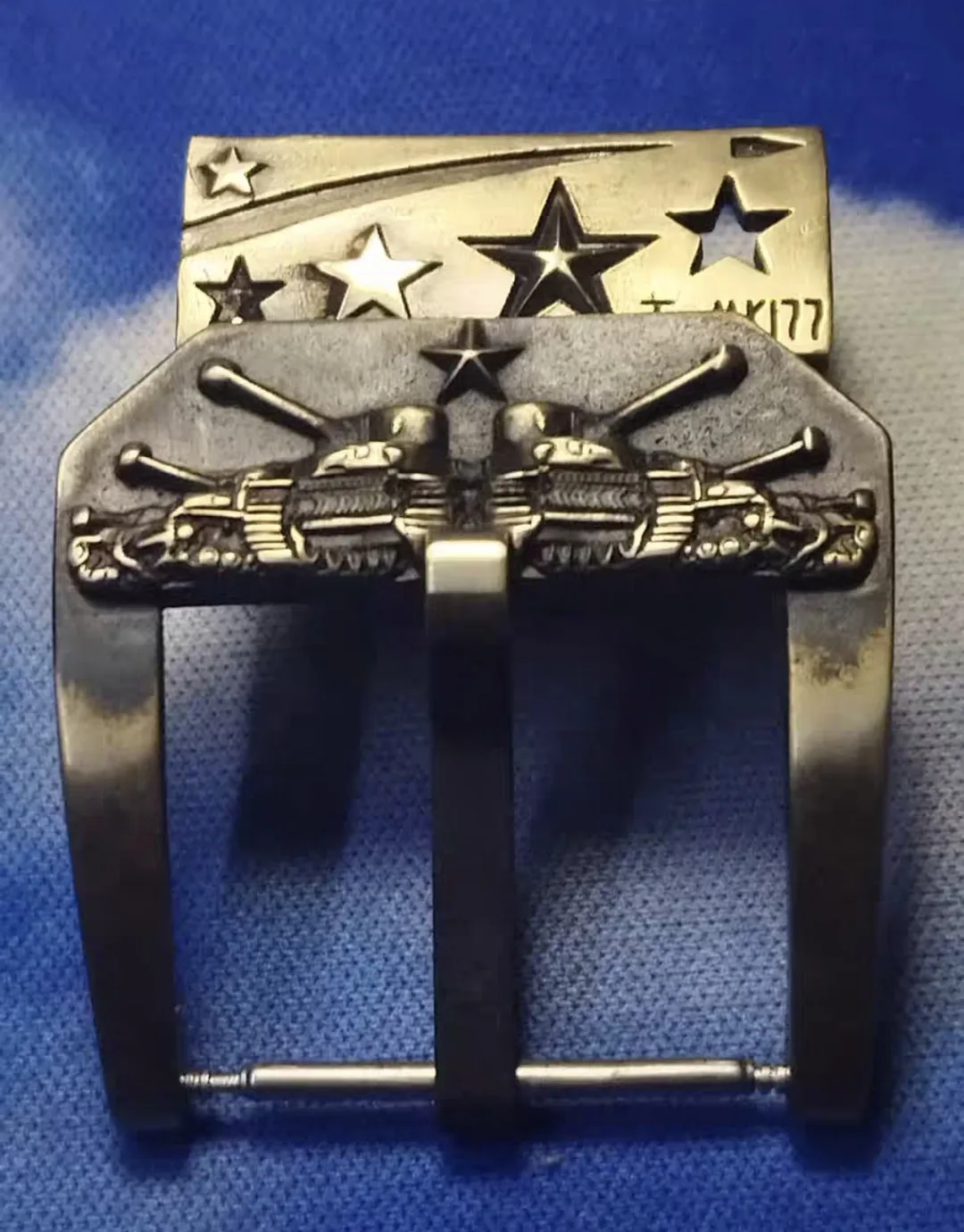 1 Set Handmade Bronze Watch Strap Buckle Watch Loop 22mm 24mm 26mm