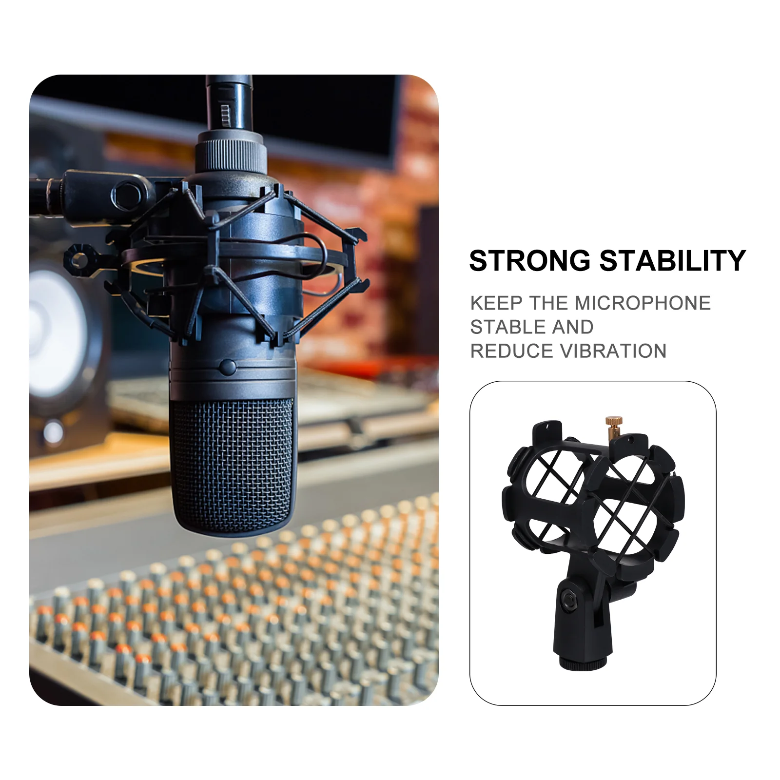 Mic Stand Shock Mount Clip For Desk Holder Bracket Lightweight Portable Outdoor Angle Adjustable Touring Recording Storage Rack