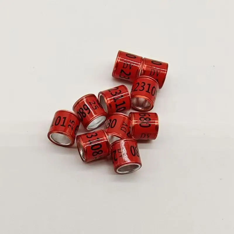 50Pcs 2025 8mm Pigeon Foot Ring Aluminum Plastic Material Bird Foot Ring with Numbers Multicolor Optional Bird Supplies - Image 2