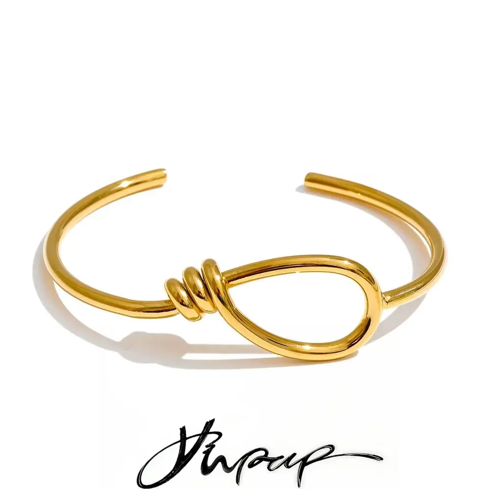 Yhpup 63mm Stainless Steel Cuff Bracelet Water Resistant