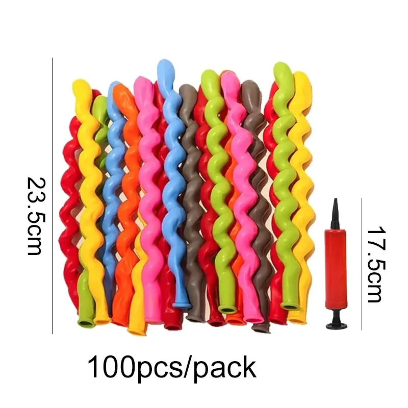 thumbnail image 2 of 500 Pcs 40 Inches KEF16 Latex Spiral Balloons - 9 Assorted Colors For 2 of 14