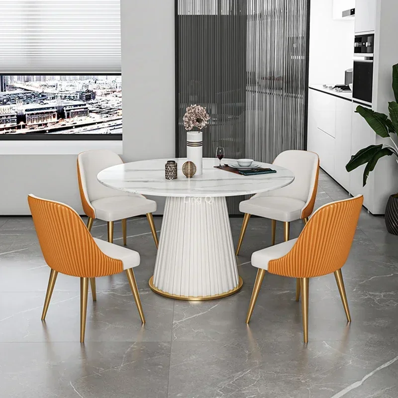 Dining Table Set Small Apartmen Dining Table Round Center Nordic White Coffee Tables Chairs Organizer Muebles Living Room Furniture