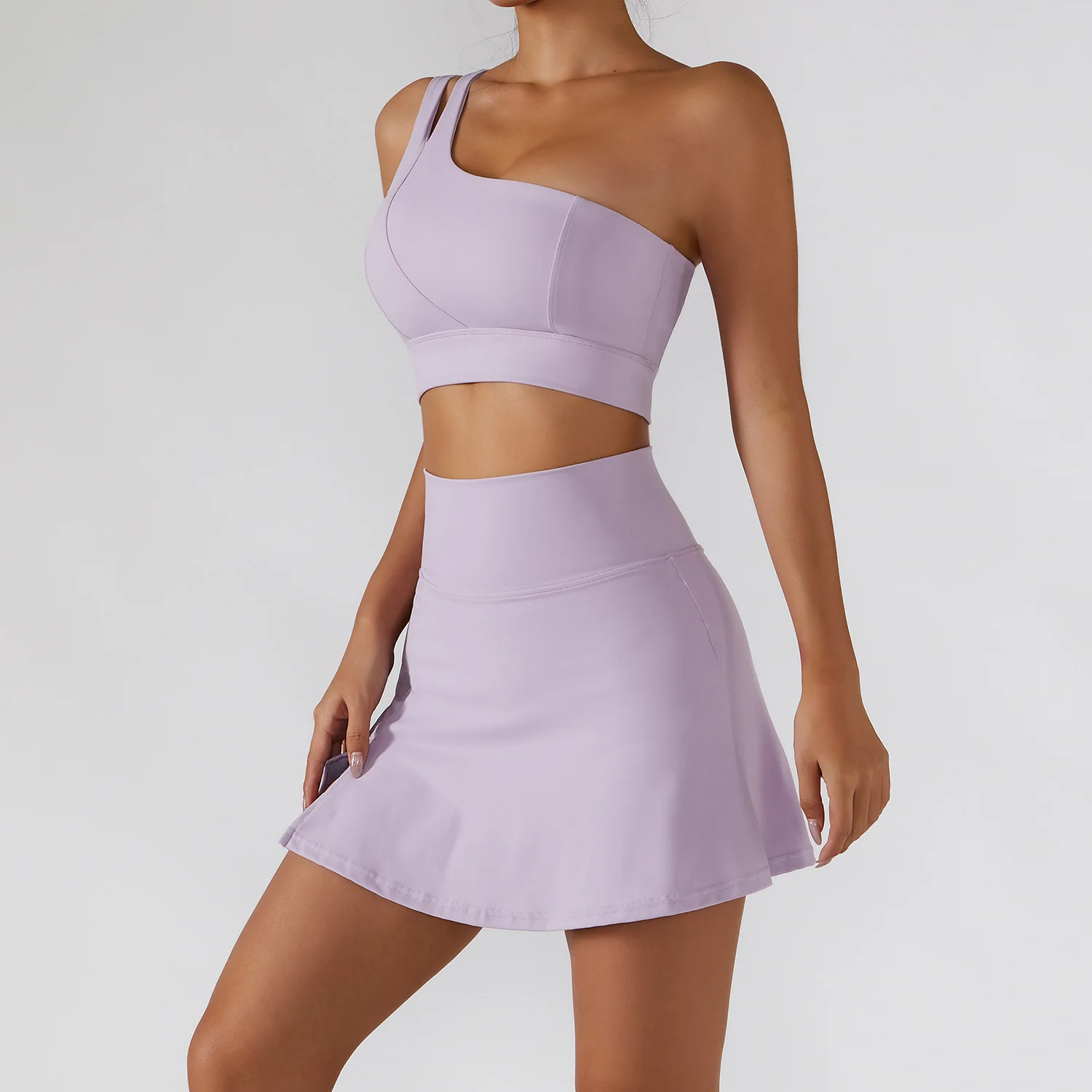 Sommer Yoga Shorts One shoulder Bra Gym &Uuml;bung Lauf Fitness Tennis Anti-Licht Sport Suit sports bra set gym workout set yoga set sports set shorts fitness set sportswear set sports set