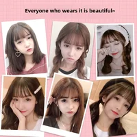 3D Remy cheveux humains Air frange pour fille femmes front réédition une pince dans les Extensions de cheveux frange naturelle postiche 4 couleurs 4