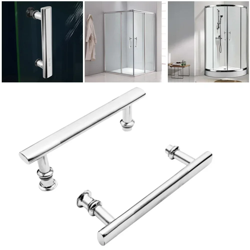 Door Handle Shower For Shower Enclosures Accessories Bathroom Chrome Decoration F-shaped