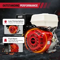 Générateur portable 420cc alimenté par gaz 9700W 15HP 4 temps, pour secours à la maison et RV prêt rouge/noir 4
