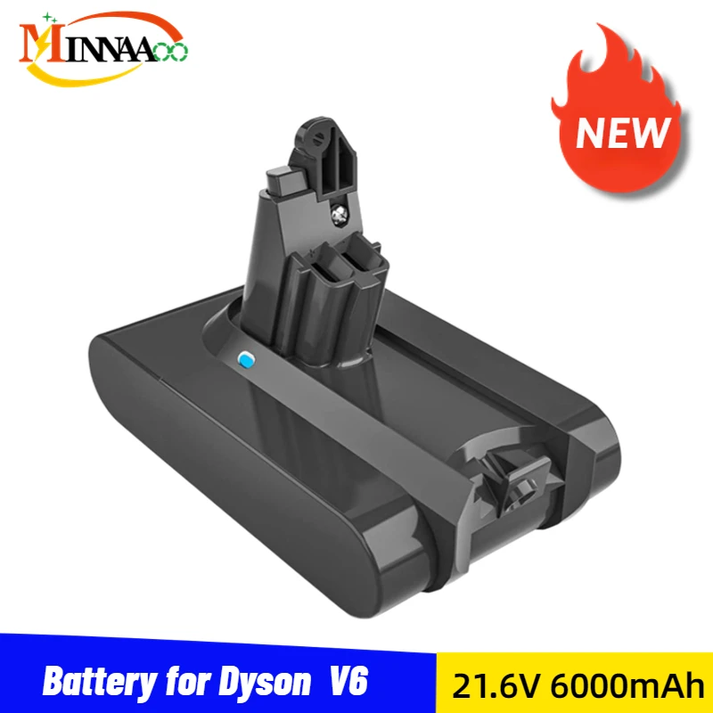 

21.6V 6Ah V6 Lithium Battery for Dyson DC62 DC59 DC58 SV03 SV04 SV09 V6 Animal Motorhead V6 Absolute V6 Fluffy Vacuum Cleaner