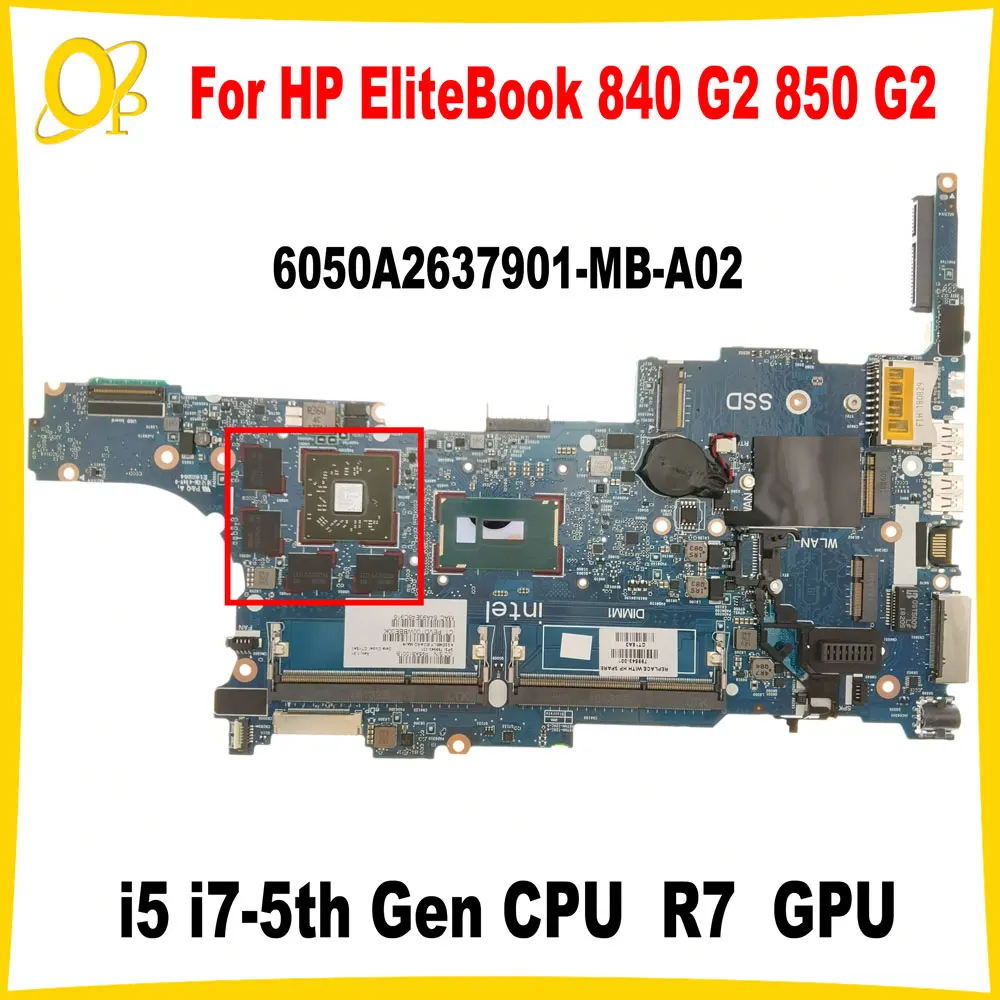 6050A2637901-MB-A02 For HP EliteBook 840 G2 850 G2 Laptop