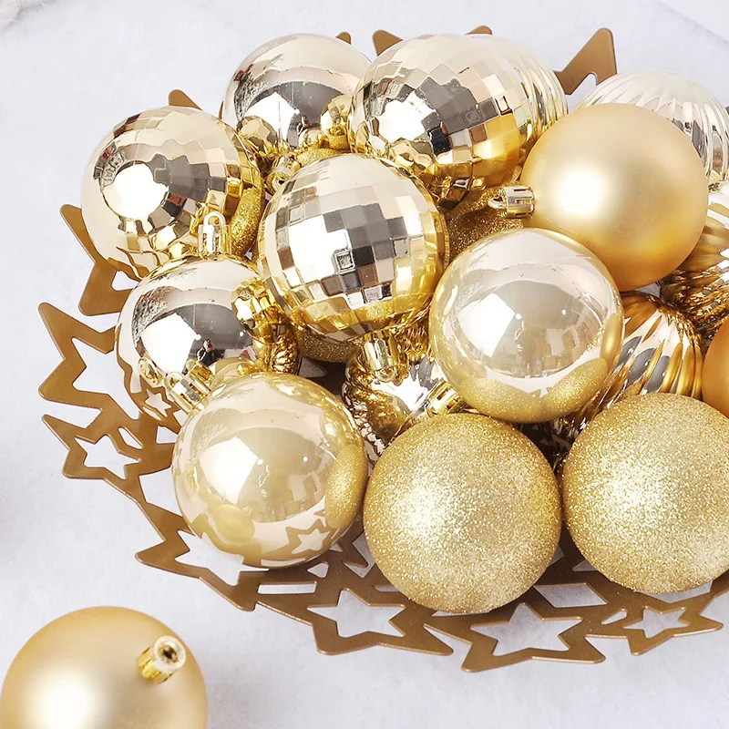 1Box 24/36pcs Christmas Ball Christmas Tree Ornament Home Christmas Hanging Pendant New Year Party Decoration Gift Navidad 2024