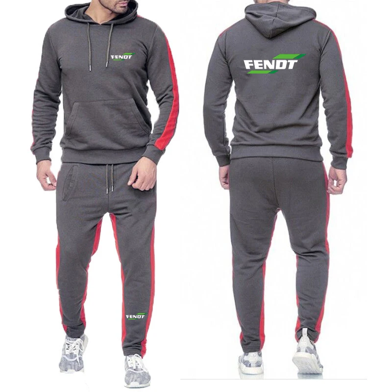 

FENDT 2023 Spring And Autumn New Style Men's Solid Color Tracksuit Hoodies + Sweatpants Casual Harajuku Cotton Comfortable Suit