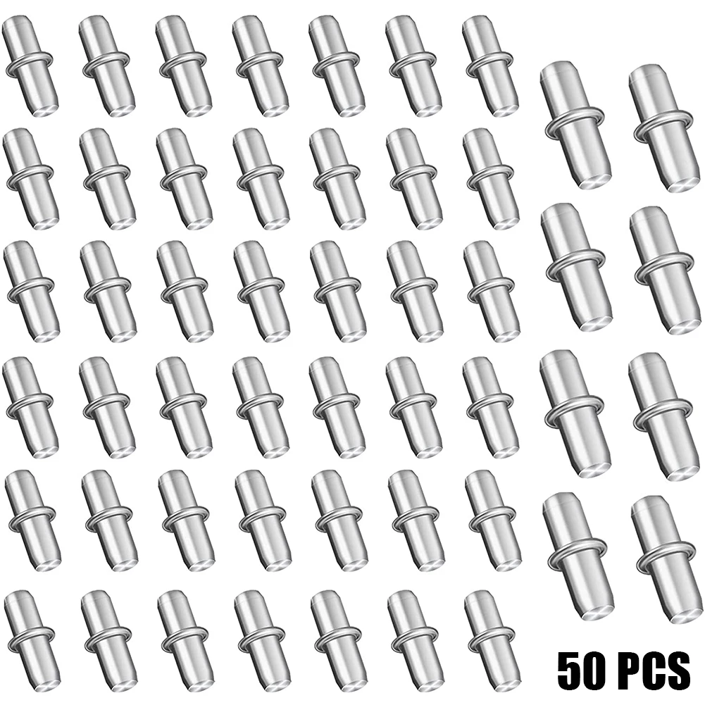 Description Picture 3 of itemBracket Shelf Support Pegs Sturdy 5x16mm Easy Installion For Cabinet Furniture Closet Iron Nickel 100% Brand New