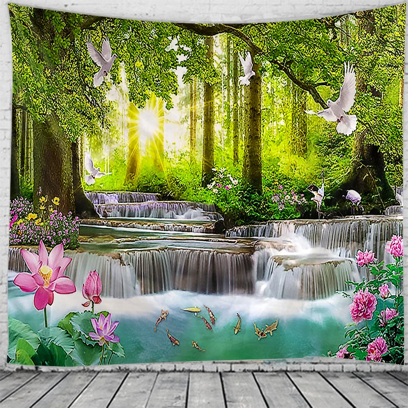 

3D landscape scenery tapestry hippie wall tapestry bohemian decoration tapestry bedroom dormitory decoration tapestry