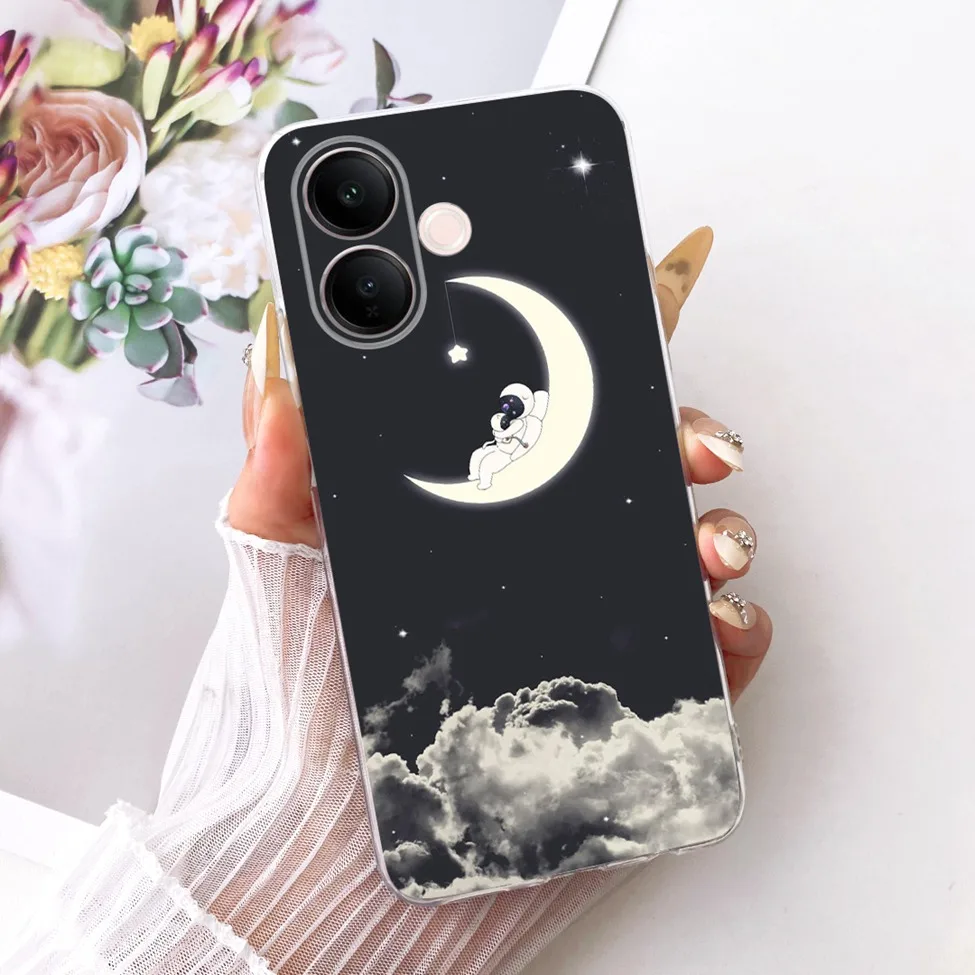 Clear Luxury Cute Cat & Butterfly Painted Case