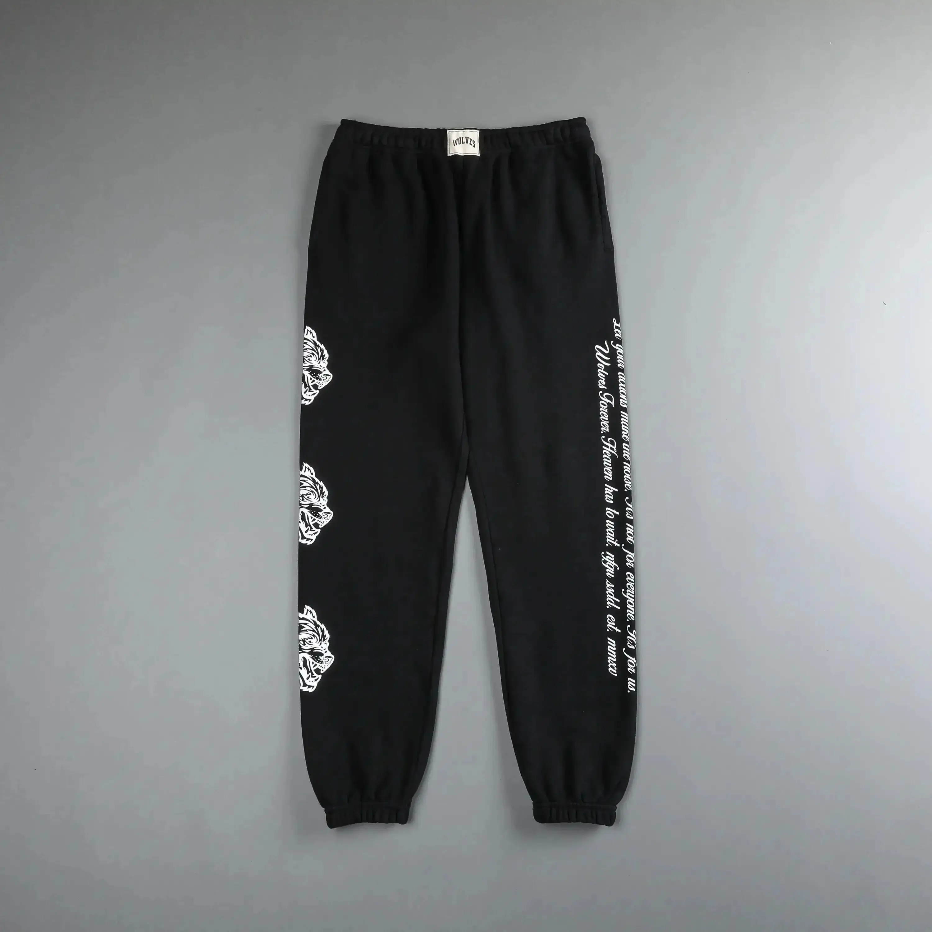 Casual sports pants Hip Hop DARC Wolves Joggers Street Pants Warm Oversize Pull Rope Baggy US