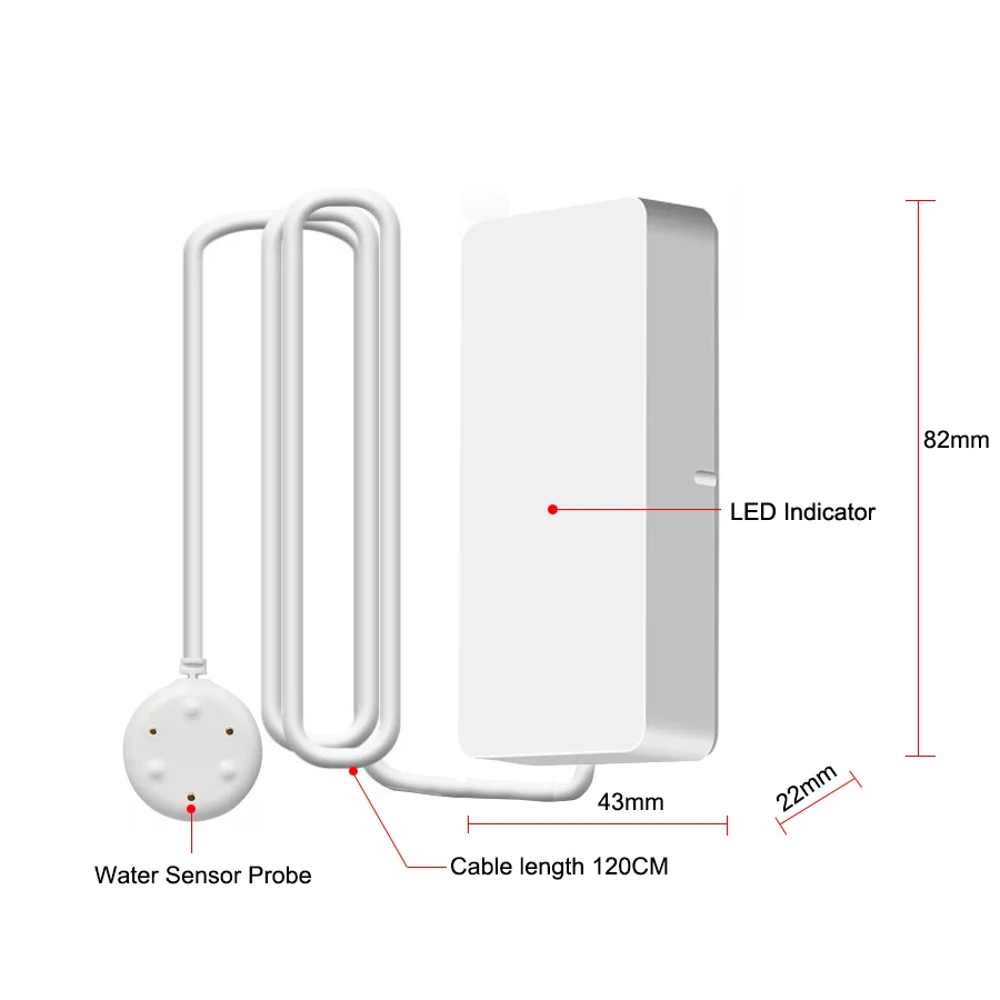 Tuya Smart Wifi Water Leakage Alarm Independent WIFI Water Leak Sensor Detector Flood Alert Overflow Security Alarm System Tuya