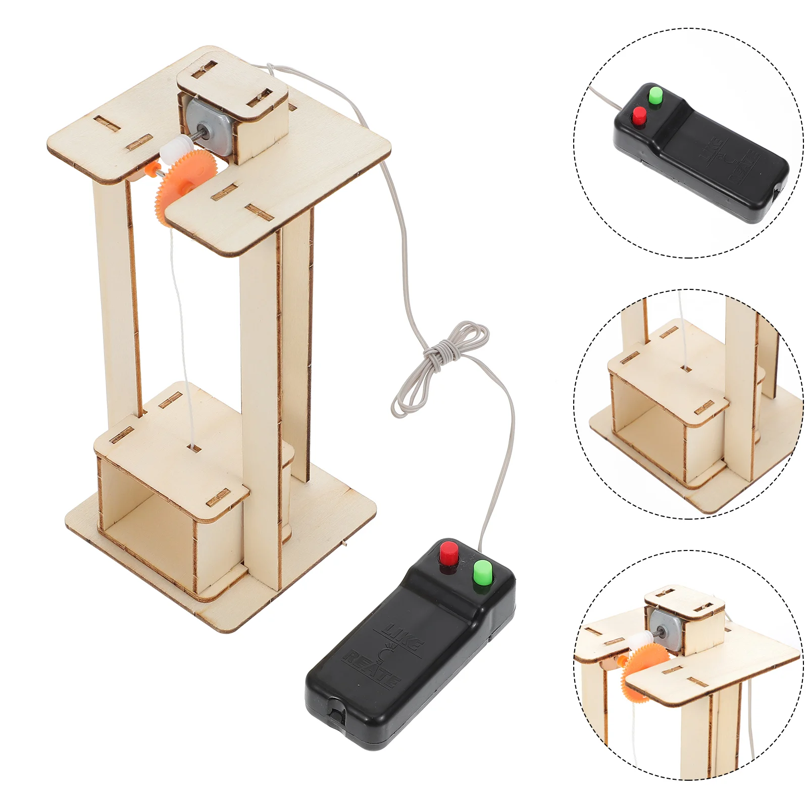 Handwork Elevator Model Toy Diy Elevator Toy Physical Equipment Crane Lifts Elevator Model Educational Lift Toy (Without