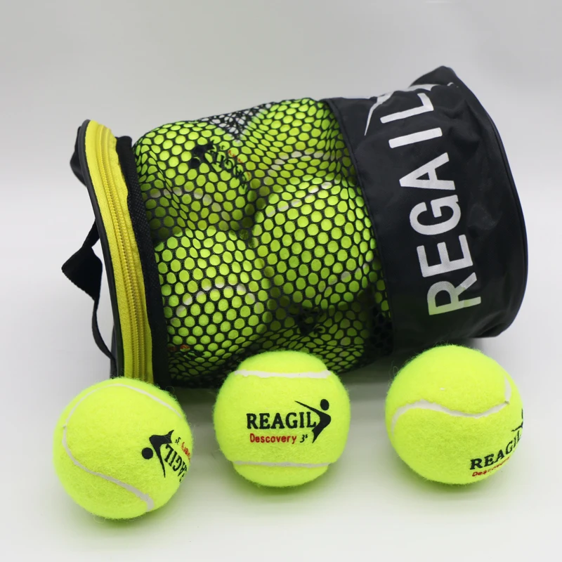 DS12 Tennis Balls High Bounce Practice Training Tennis For Dogs Bite 6.4CM High Flexibility Chemical Fiber Balls 12pcs