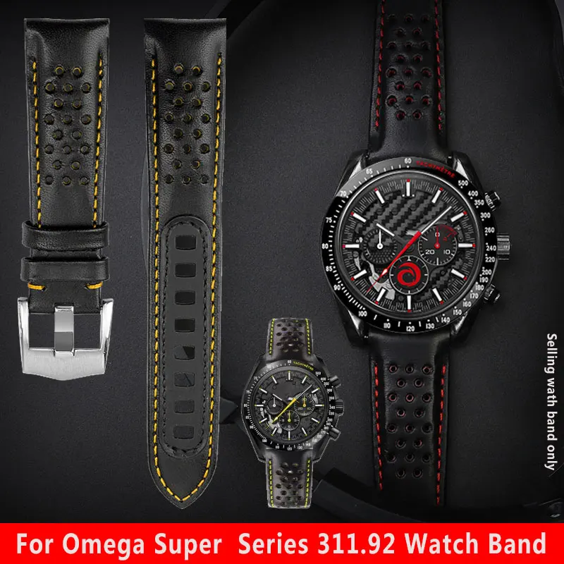 Cinturino In Pelle Di Vitello Da 21Mm Per Omega Super Moon Dark Side Apollo 8 Series Cinturino Per Cinturino Da Uomo 311.92 311.92.44 Bracciale