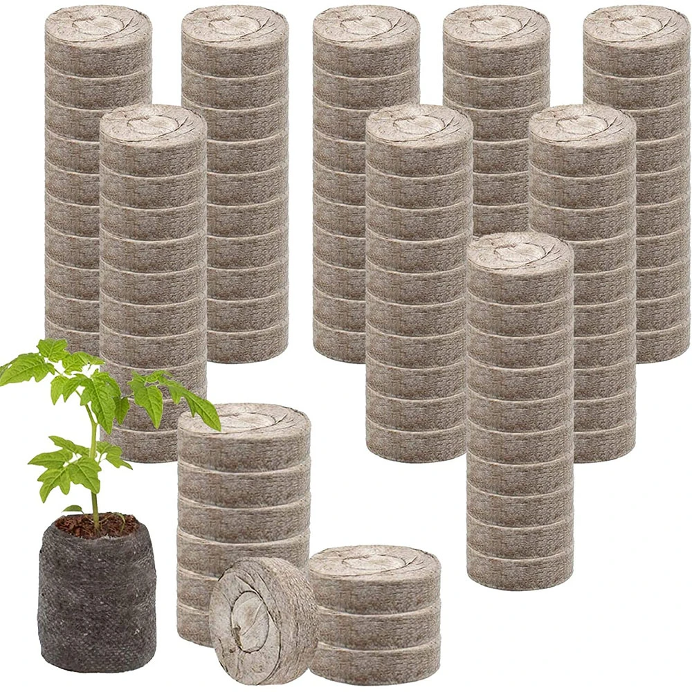 200-20pcs 3cm Nursery Soil Garden Flowers Seedling Peat Pellets Plug Planting Soil Block for Home Gardening Greenhouse Pots Tool