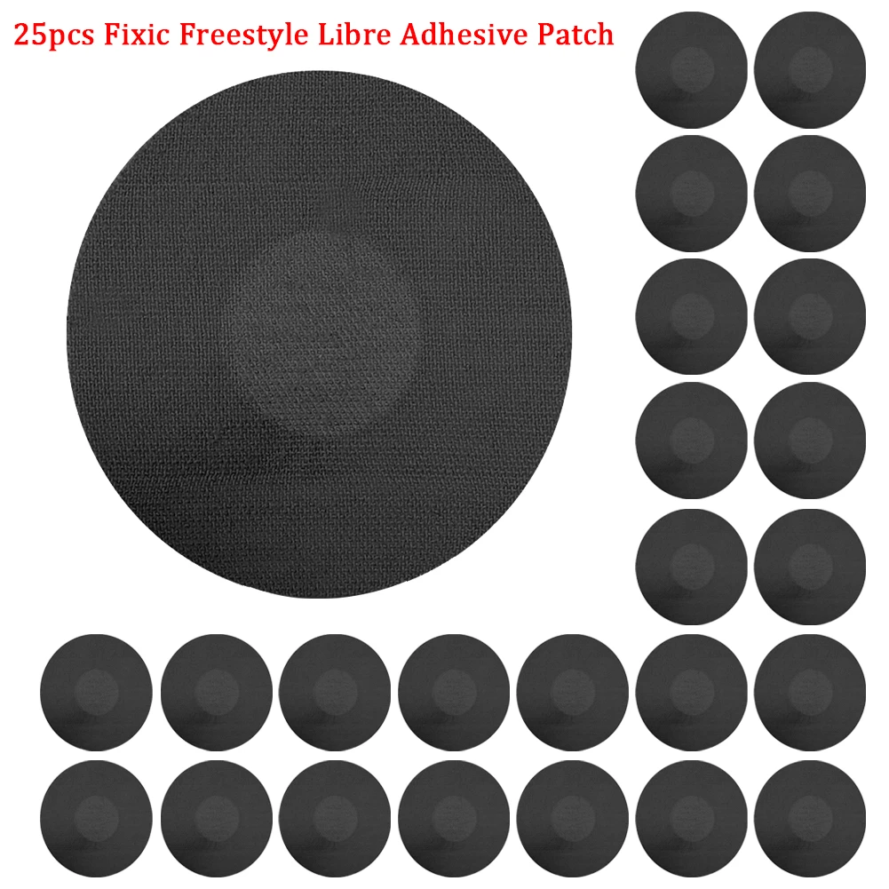 25 Pcs Stretch Cloth Black Fixed Fixic Freestyle Libre Adhesive Free Portable Sensor 7 4 7 0 05cm No Adhesive Easy To Paste Instrument Parts Accessories Aliexpress
