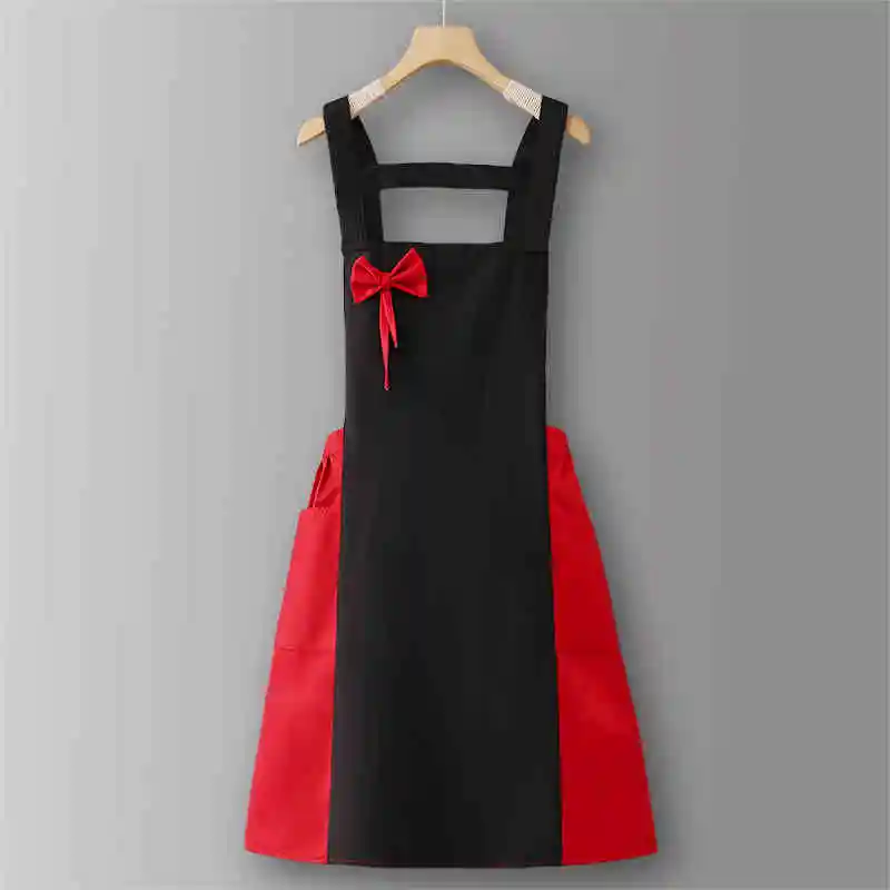 Wasserdichte Schürze, Blumenladen-Pinafore, Schönheitssalon-Schürzen, Küche, ölbeständig, Koch, Pinny, Damen-Kittel, Fliege, Arbeitskleidung – Detail 15