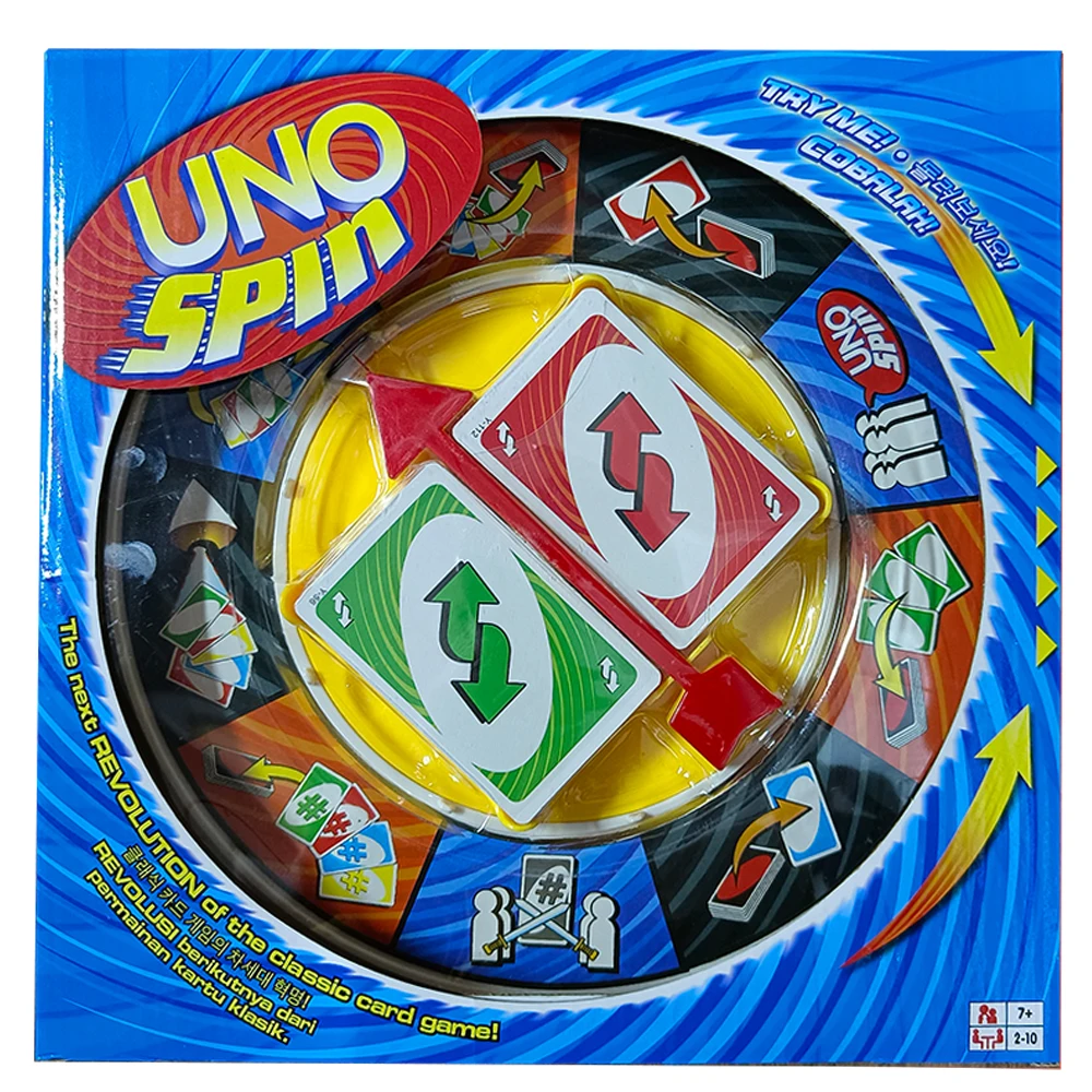 Uno Spin Game Card Board Game Family Funny Entertainment Poker Playing Uno Spin Card