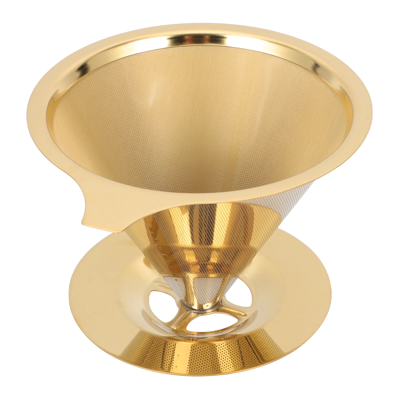 

Coffee Filter Dripper Slow Funnel Pour Over Machine Double Layer Paperless Stainless Steel Maker Office Strainer