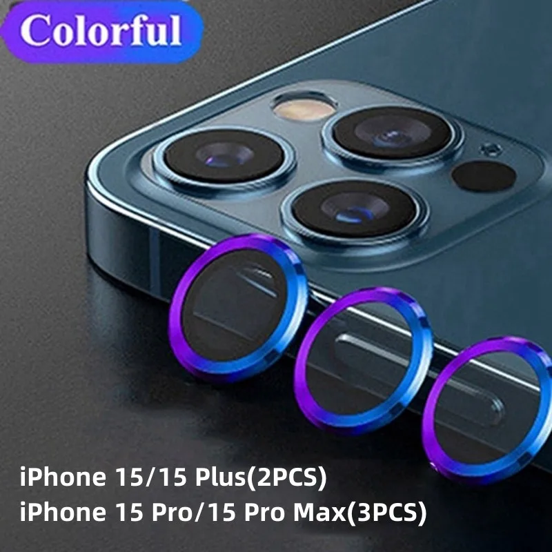  TIUYAO Protector de lente de cámara para iPhone 15 Pro Max/iPhone  15 Pro, protector de lente de cámara de vidrio templado, anillo de lente de  aleación de aluminio, cubierta de cámara