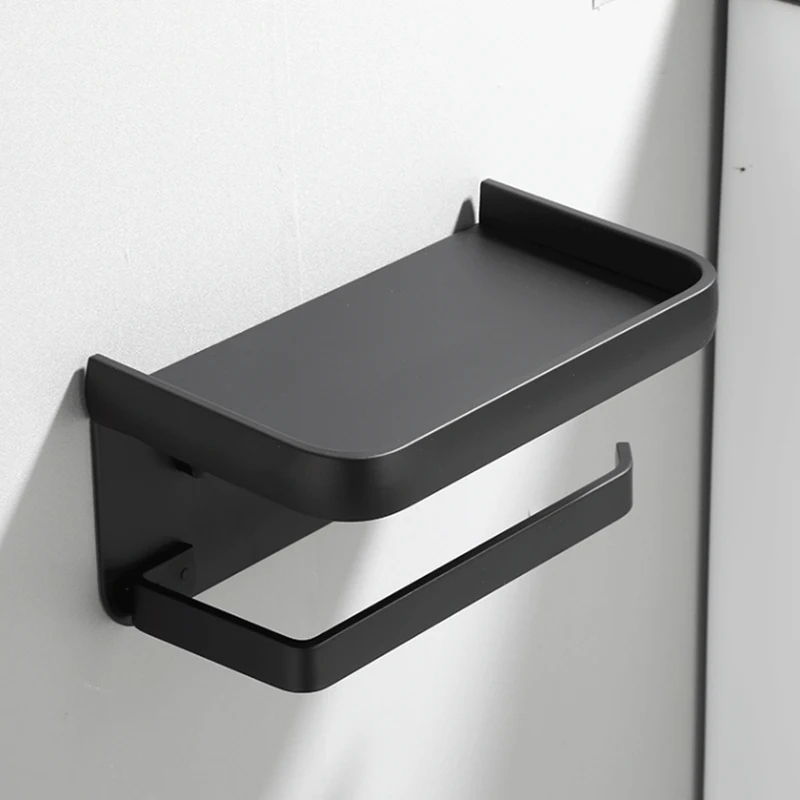 Toilet Paper Holder Toilet Paper Holder Wall-Mounted Paper Roll Holder Storage Tray Toilet Organizer Phone Stand Bathroom Accessories