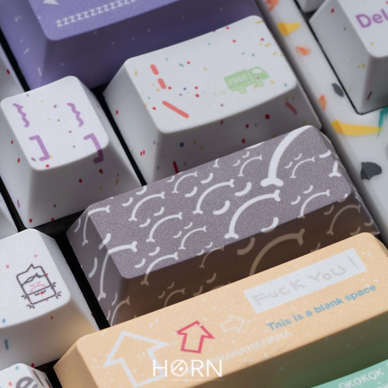 Horn Studio Shife Custom Keycap Grupo Pbt Dye-sublimação Splash Ink Keyboard Cap Cereja Perfil Key Cap para Teclado Mecânico - Imagem 6