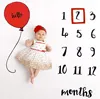 Newborn Baby Monthly Growth Milestone Blanket Photography Accessories for Rug Baby Boy Girls Photography Props Background Cloth 5