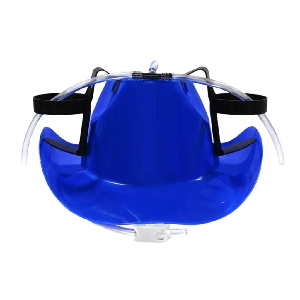 xingqing Drinking Beer and Soda Helmet - Drinking Helmet Party Hat Novelty  Accessories - Fun Party Drinking Hat Blue Onesize