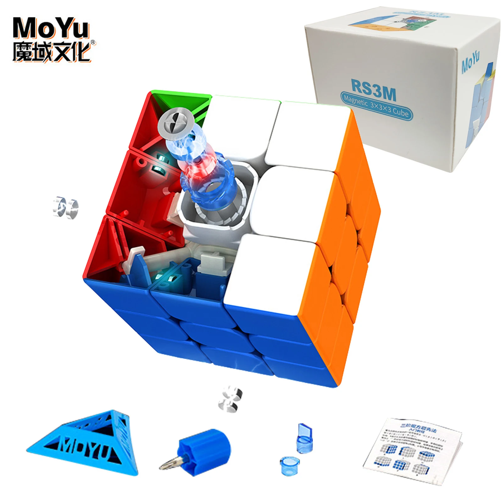 

MoYu RSM Series Magic Cube 3x3 RS3M RS2M Maglev Speed Cube RS Pyramid Professional Magnetic Speed Puzzle Toy Cubo Magico