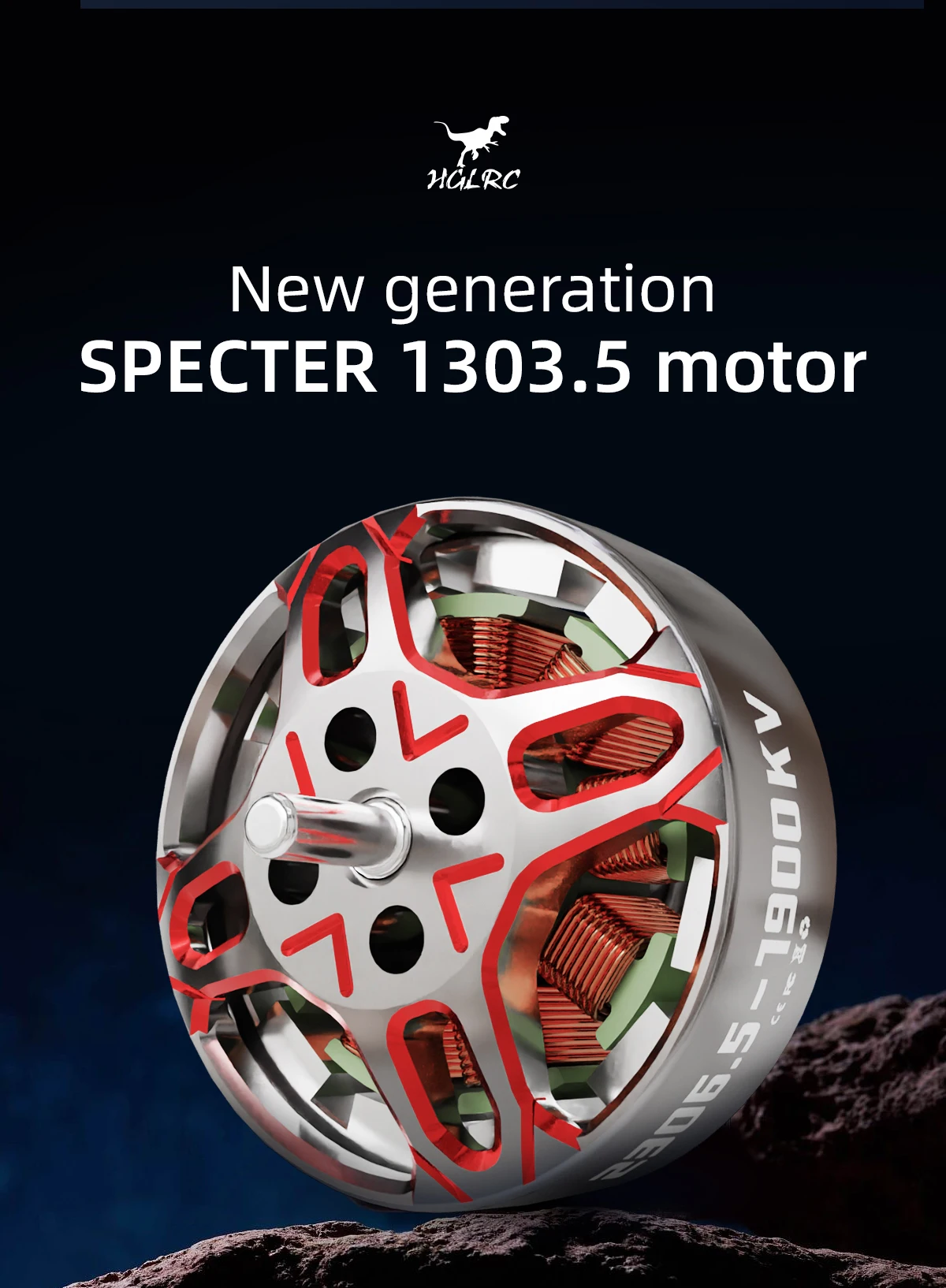 Moteur sans balais HGLRC SPECTRE 1303.5 KV5500, 4 pièces, 2-4S, adapté à 2-3 pouces, machine à cure-dents FPV, pièces de rechange