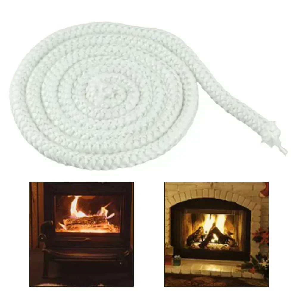 Fireplace Sealing Rope Fiberglass Gasket Cord Stove Door Fireplace Cord Woodburner Rope 6mm*2.5m/14mm*2m/16mm*2m