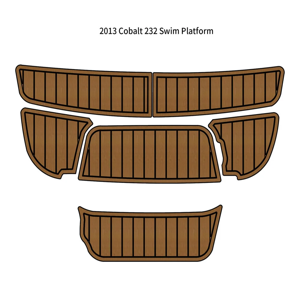 

2013 Cobalt 232 Swim Platform Step Pad Boat EVA Foam Faux Teak Deck Flooring Mat