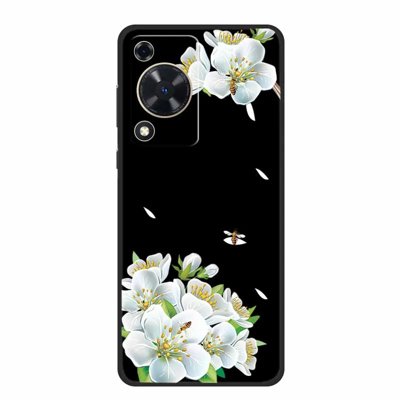 Black Silicone Soft Phone Case with Cartoon Design
