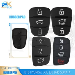 KEYECU 3/4 Button Rubber Pad Key Shell Flip Remote Car Key Fob Case Cover for Hyundai IX35 I30 ix45 Sonata Accent Kia K2 K5 Rio
