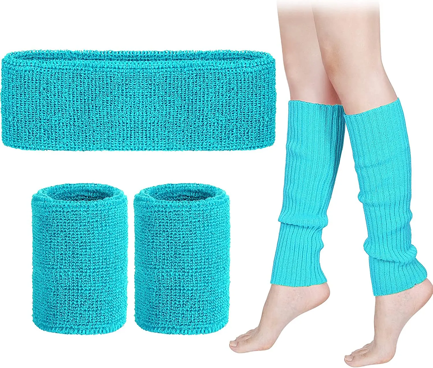 80s Leg Warmers Set for Women Neon Workout Outfit 80s Costumes Accessories Leg  Warmers Running Headband Wristbands for Girls - AliExpress