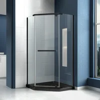 Neo-angle Shower door 38 in. D x 38 in. W x 72 in. H, Tempered Glass with Easy Clean, Frameless Pivot Shower Enclosure 1