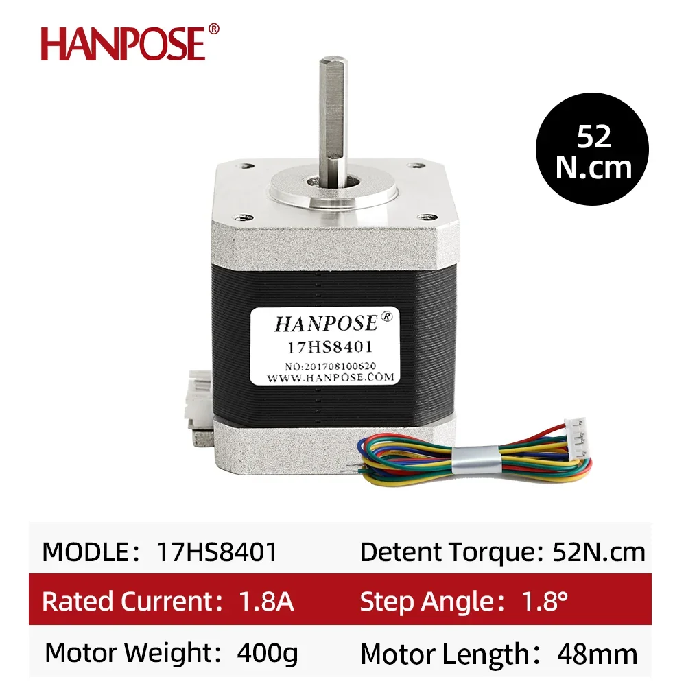 Nema17 스테퍼 모터 42 모터 40mm 42BYGH 1.8A (17HS8401) 모터 4-리드 3D 프린터용 스테퍼 모터 Nema 17