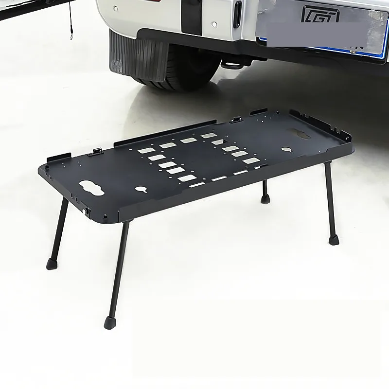 메르세데스 벤츠 G 클래스 (W463) G500 G63 G350 2019-2024 테일게이트 수납 랙 접이식 테이블 패널 트렁크 확장 랙